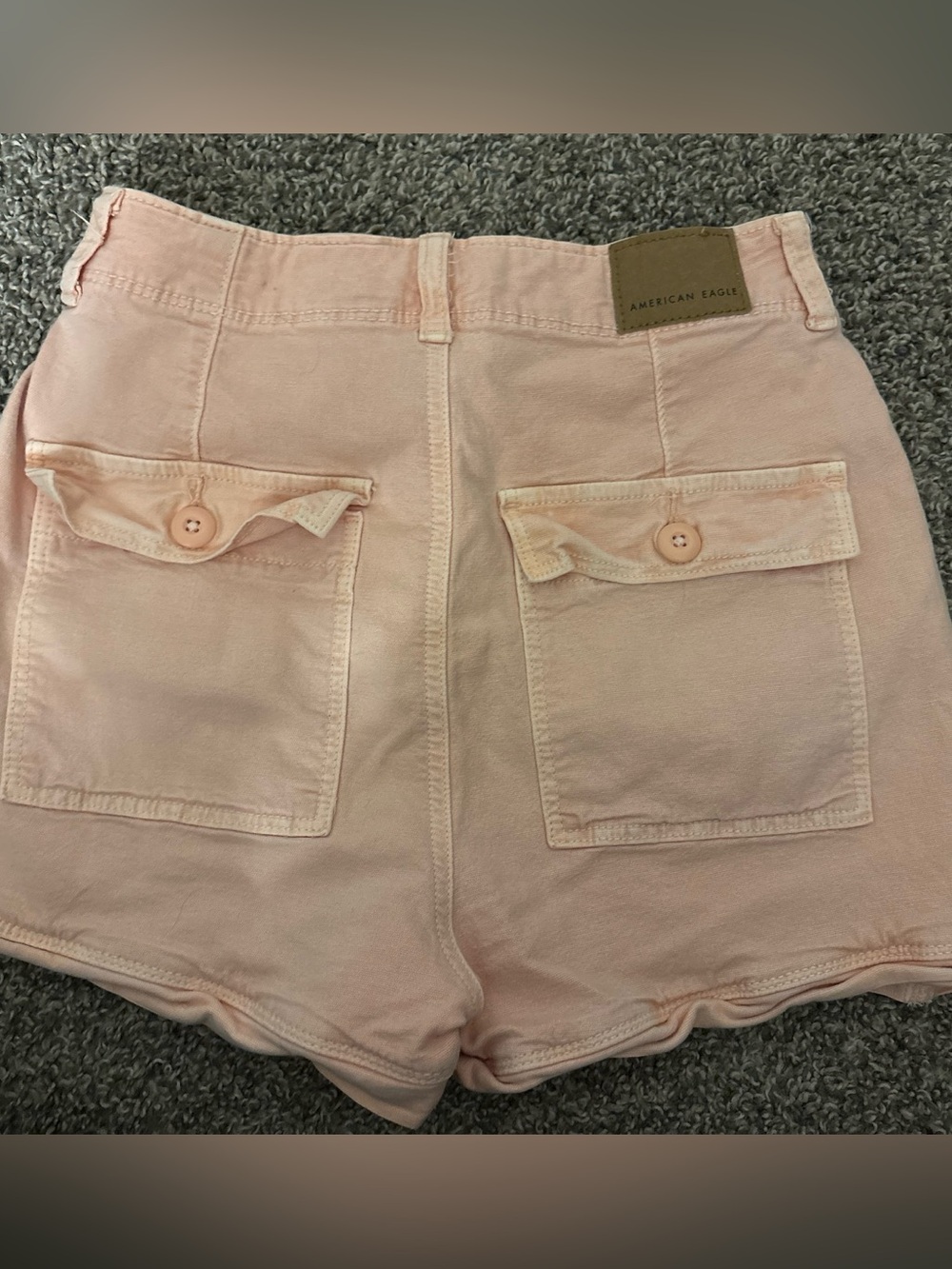 American Eagle Outfitters Women's Peach High-Rise Pocket Shorts